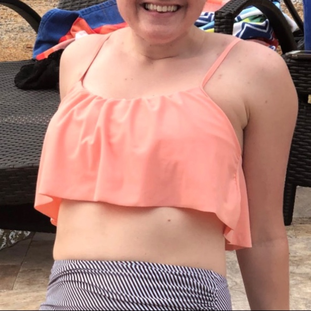 Cupshe | Peach Flowy Bikini Top